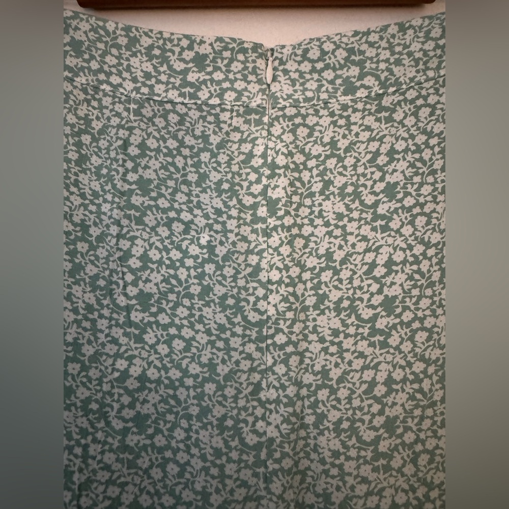 FAITHFULL THE BRAND RACQUEL MIDI SKIRT KAIA FLORAL SEAFOAM GREEN SIZE US6/AU10/M - Picture 7 of 8